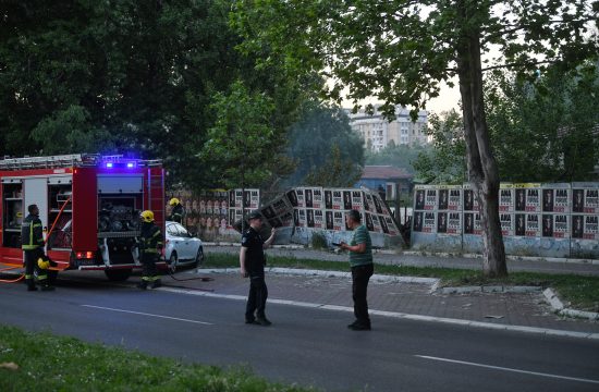 Beograd Plac, stovarište, magacin, Napred, preko puta Štark Arene, Beogradske Arene, požar, vatrogasci