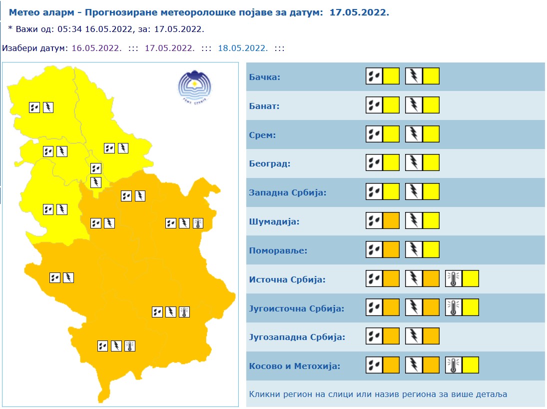 Vremenska prognoza, upozorenja i najave, vreme, temperatura, Beograd, Srbija