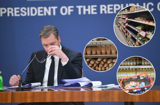 Aleksandar Vučić, hleb, rafovi, ulje, hrana, namirnice