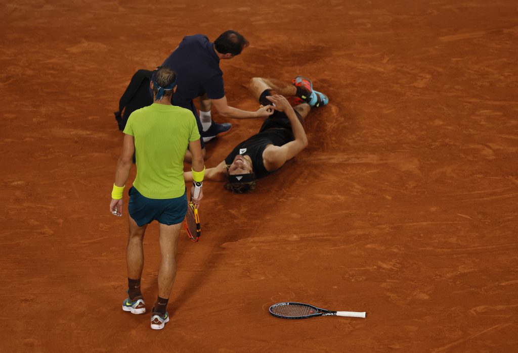 Aleksandar Zverev, Rolan Garos, tenis, povreda