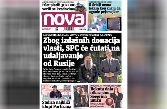 Nova, naslovna za četvrtak 09. jun 2022. broj 290, dnevne novine Nova, dnevni list Nova Nova.rs