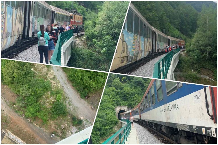 Brzi voz Beograd-Bar pokvario se kod Kolašina, a putnici više od tri sata čekaju. Voz, kvar, u kvaru, tunel, stoji voz, zastoj, putnici