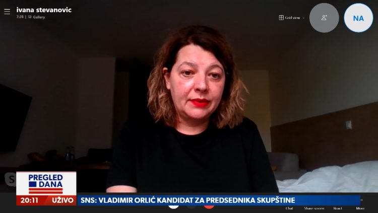 Ivana Stevanović, Fondacija Slavko Ćuruvija, gošća, gost, emisija Pregled dana Newsmax Adria