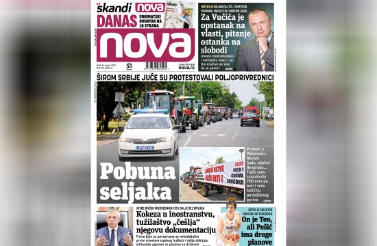 Nova, naslovna za sredu 10. avgust 2022. broj 343, dnevne novine Nova, dnevni list Nova Nova.rs