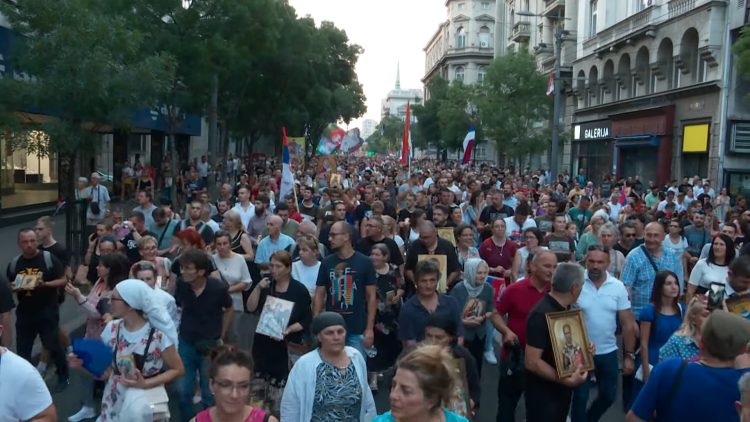 Kolika je zapravo podrška litijama u Beogradu, prilog, emisija Među nama, Medju nama Nova S