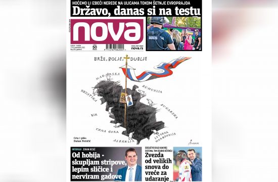 Nova, naslovna za subotu i nedelju, vikend broj, vikend izdanje, 17-18. septembar 2022. broj 376, dnevne novine Nova, dnevni list Nova Nova.rs
