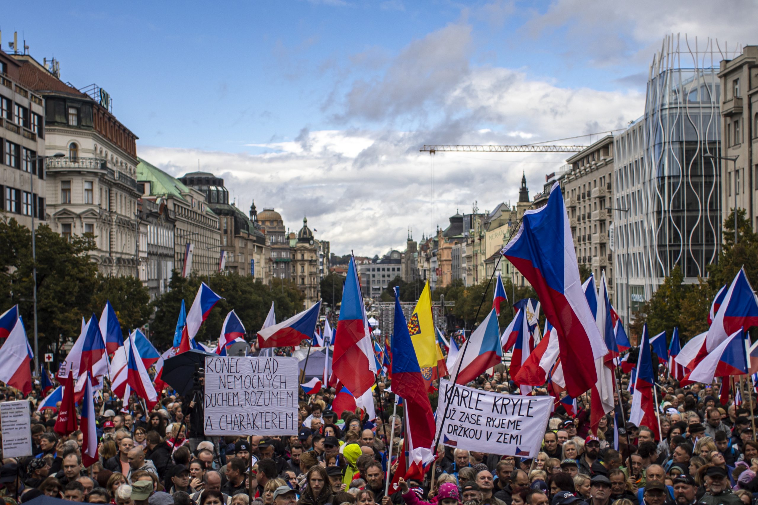 Protest against Czech government in Prague