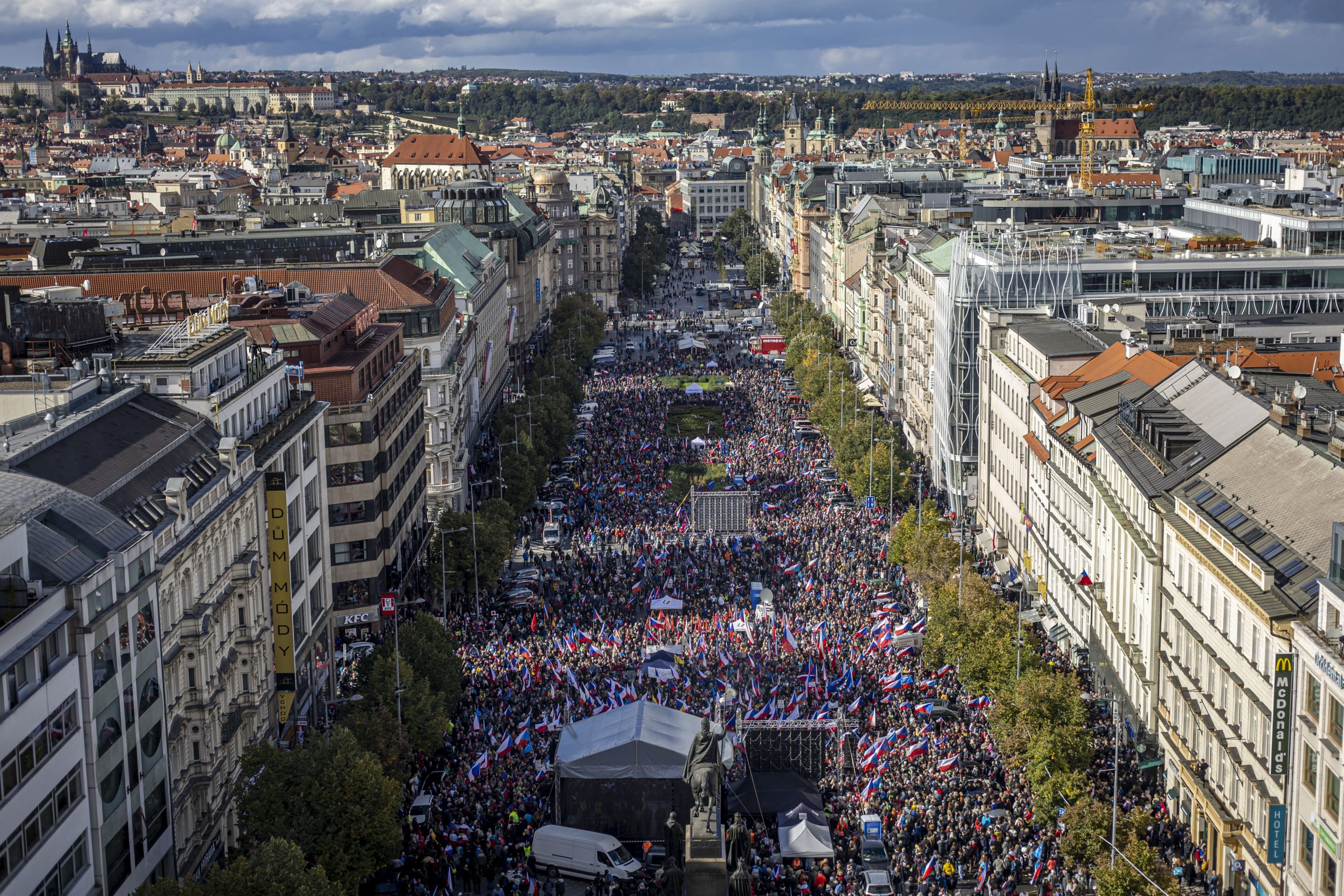 Protest against Czech government in Prague