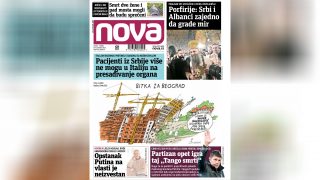 Nova, naslovna za subotu i nedelju, vikend broj, vikend izdanje, 15-16. oktobar 2022. broj 400, dnevne novine Nova, dnevni list Nova Nova.rs