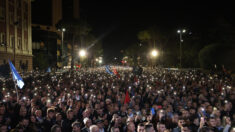 Albanija, Tirana, protest