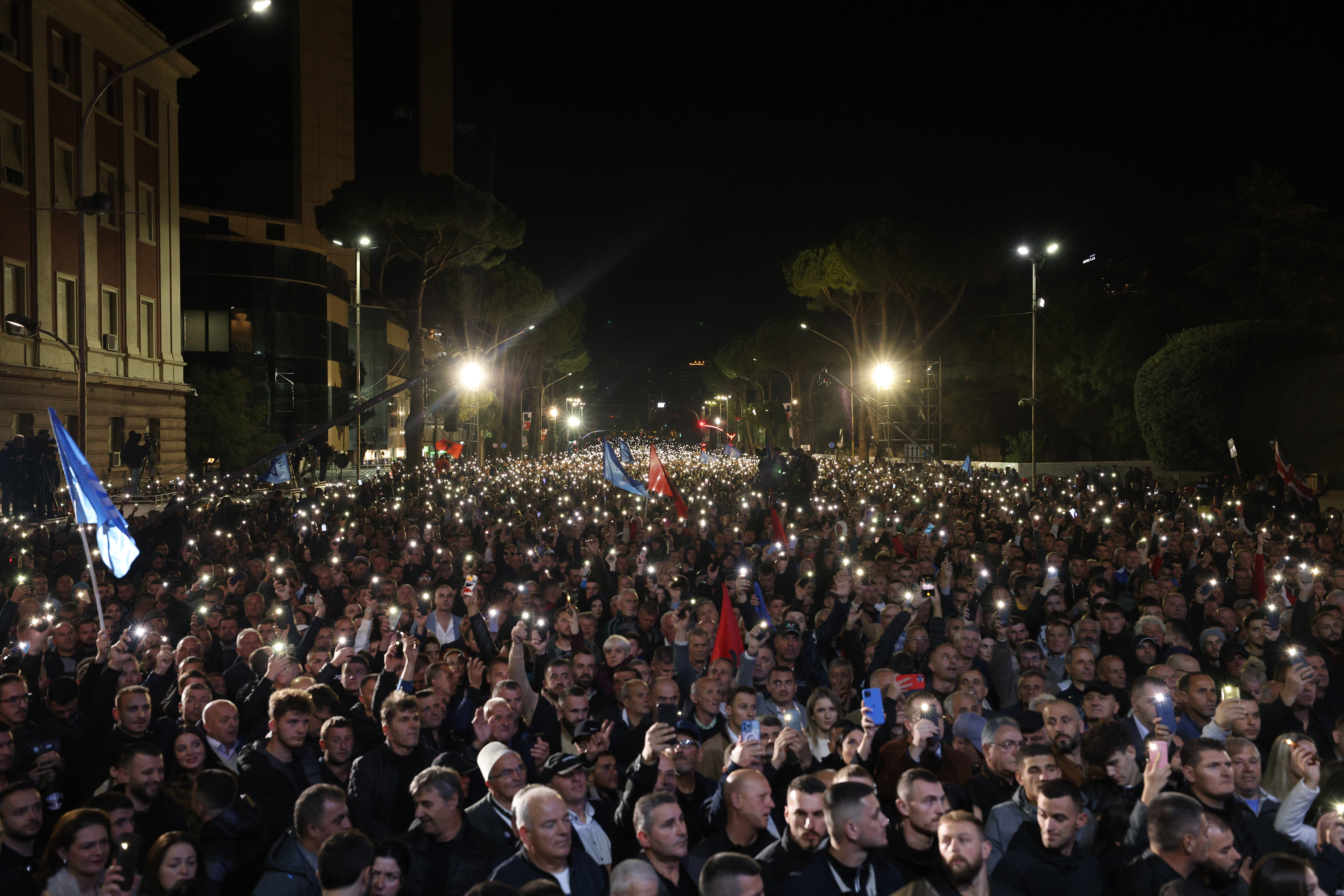 Albanija, Tirana, protest