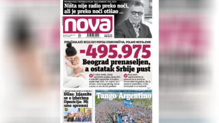 Nova, naslovna za četvrtak 22. decembar 2022. broj 457, dnevne novine Nova, dnevni list Nova Nova.rs