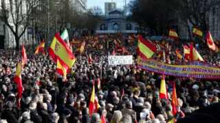 Madrid: Protest desničara protiv levičarske vlade