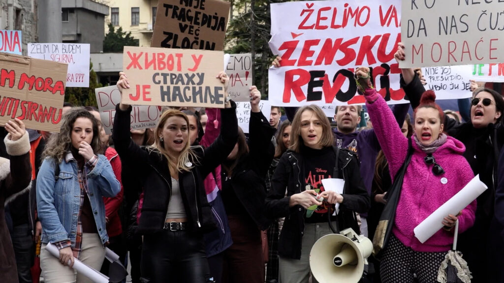 Protest protiv femicida ispred zgrade Vlade u Nemanjinoj