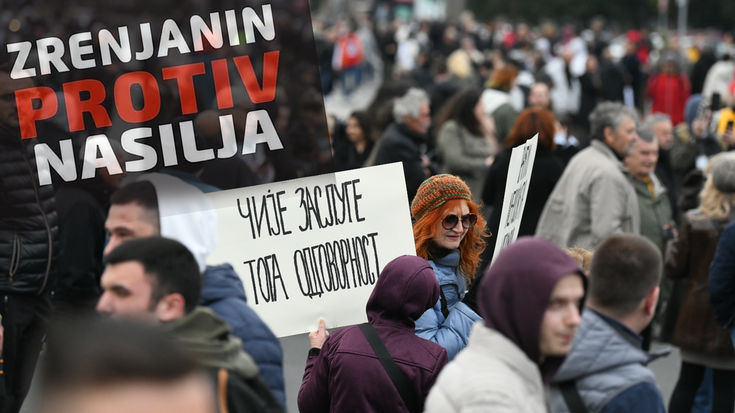 Zrenjaninci uprkos nevremenu izašli na protest Poručili "stop nasilju