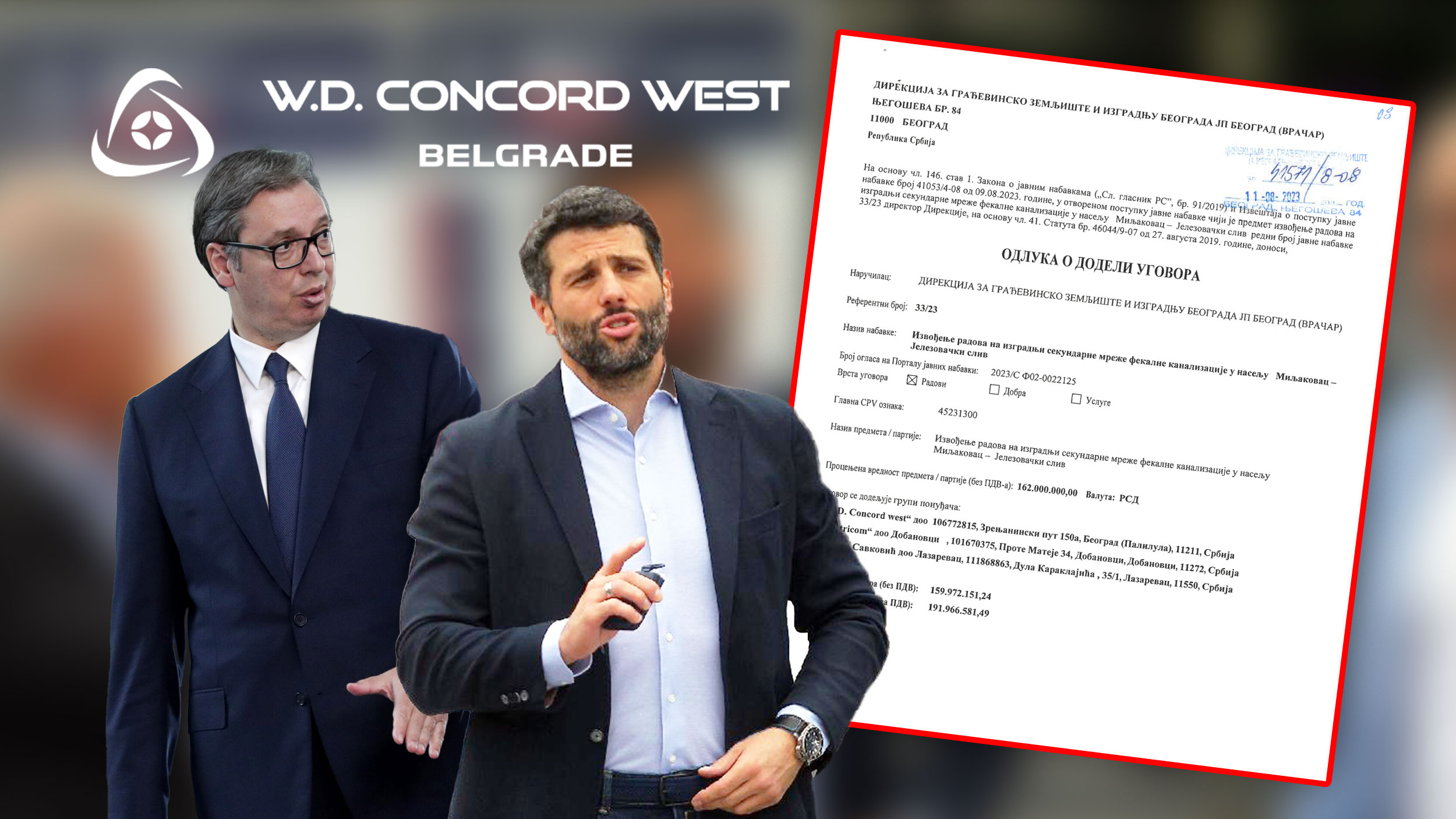 Firmi miljenici SNS ugovor od 1,6 miliona evra Posle milijardu dinara