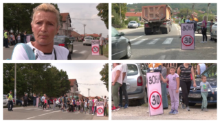 Stanovnici Male Plane sa decom organizovali protest na jedinom pešačkom prelazu u svom mestu