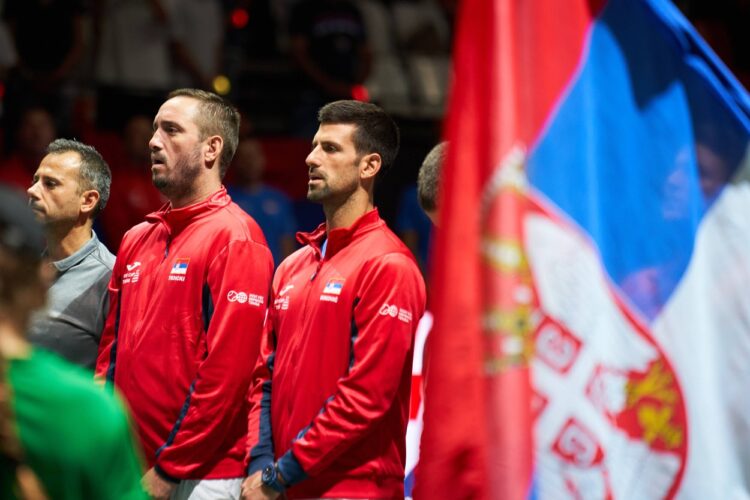 Novak Đoković i Viktor Troicki, zastava Srbije