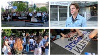"Plato je naš": Protest studenata ispred Filozofskog fakultete