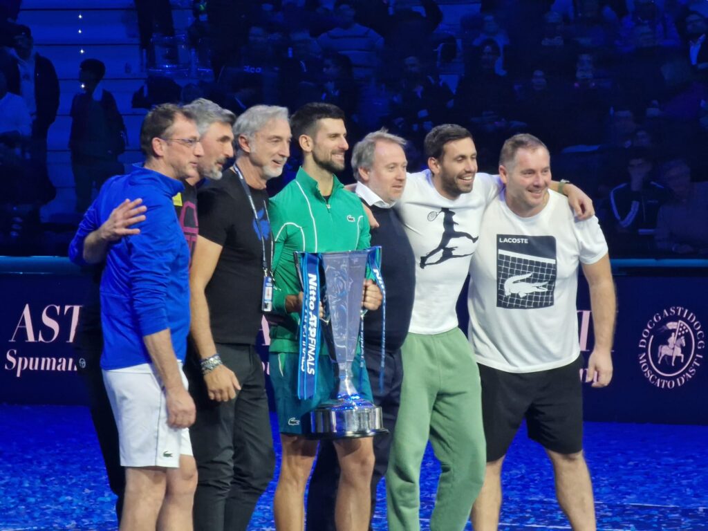 Novak Đoković, Goran Ivanišević, Miljan Amanović, Klaudio Cimalja, Marko Paniki i Karlos Gomez Erera