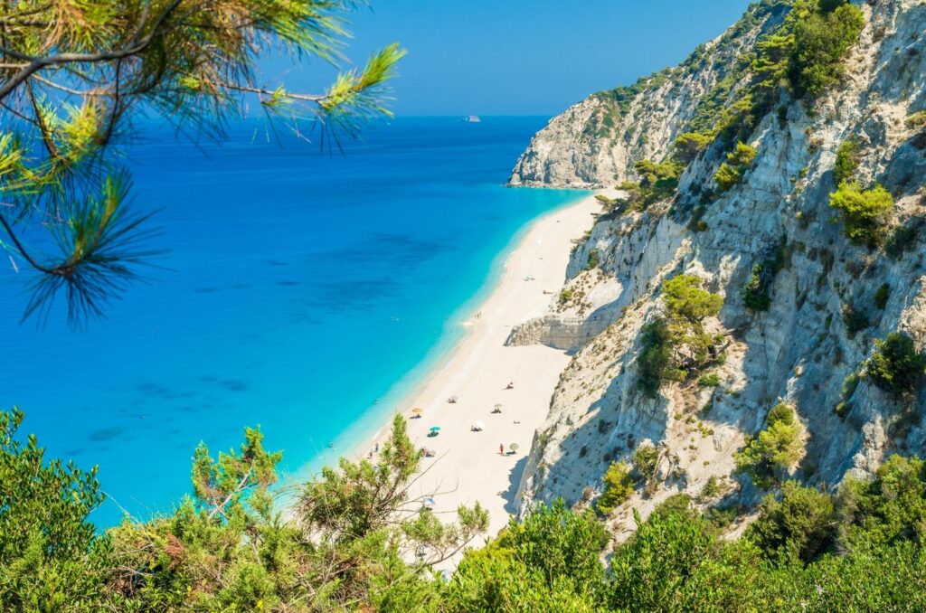 najlepše plaže, Grčka, Egremni plaža na ostrvu Lefkada