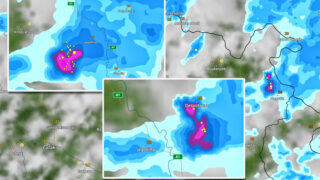 pomeranje oluje ka rumunskoj granici oluja grmljavina
