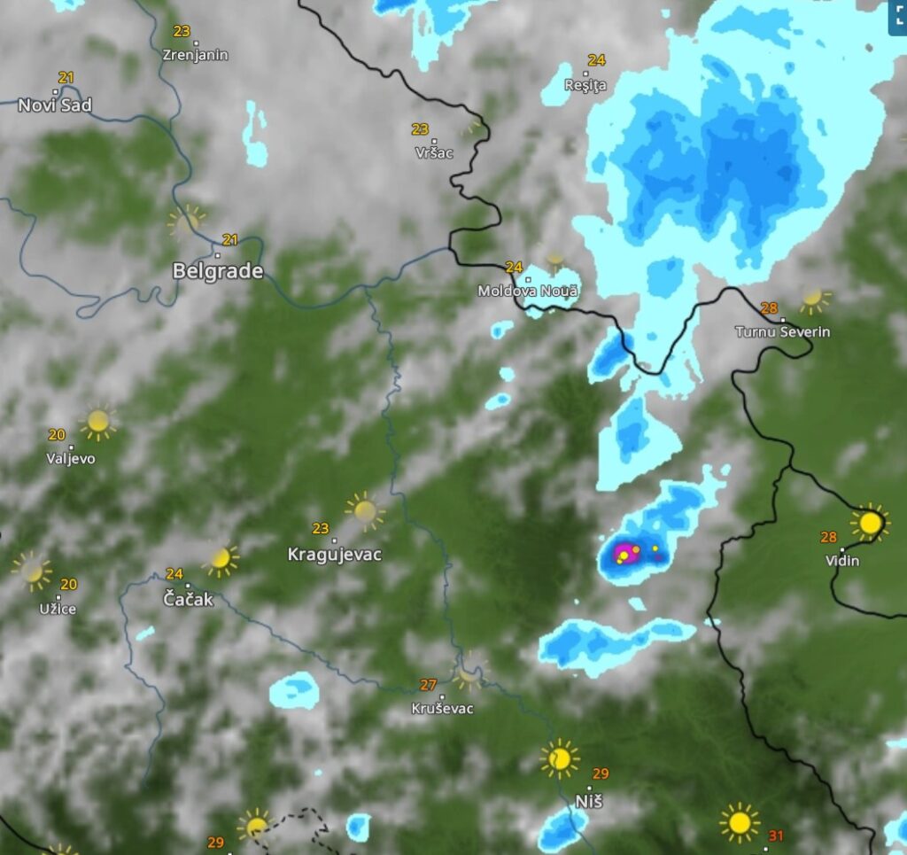 oluja stiže,mapa, vremenska prognoza, vreme radar