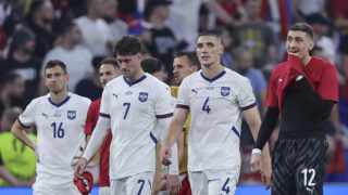 Fudbaleri Srbije posle poraza od Danske na Evropskom prvenstvu