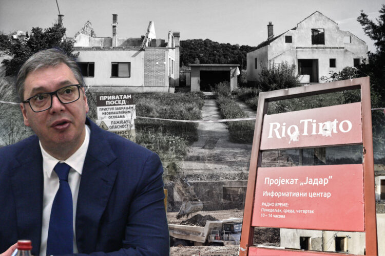 leksandar Vučić, Rio Tinto, Gornje Nedeljice, kuće,