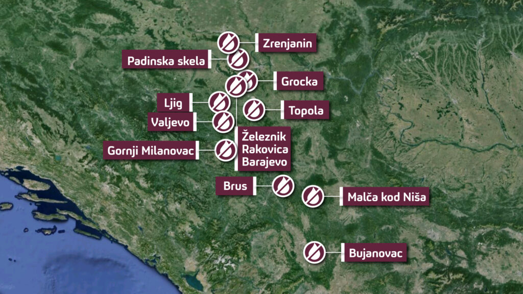 MAPA Mesta u Srbiji koja nemaju vodu jer su restrikcije ili je voda neispravna