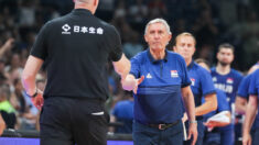 Svetislav Pešić na meču Srbija Japan