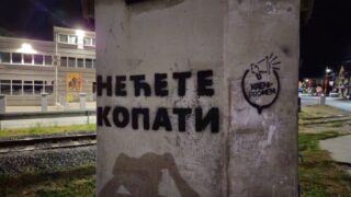 Loznica, grafiti, Rio Tinto, kopanje, litijum,