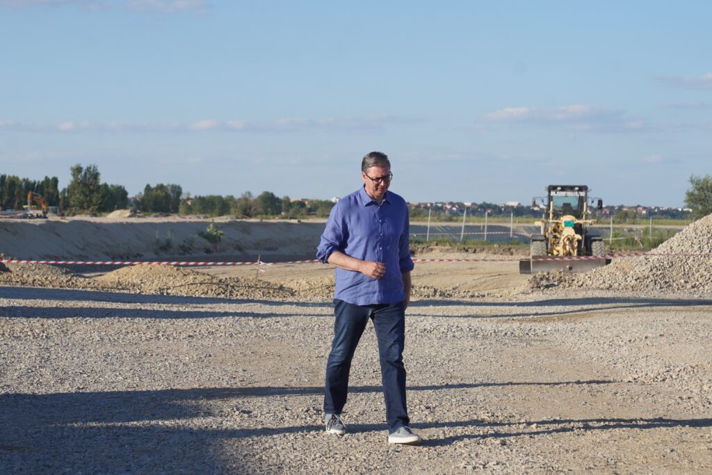 Aleksandar Vučić, Nacionalni stadion, radovi, obilazak