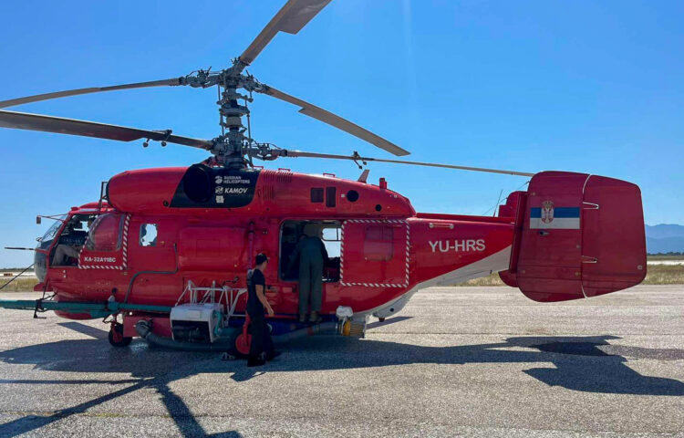 Grčka, Srbija, helikopteri, helikopterska jedinica MUP-a Srbije, pomoć u gašenju požara, Halkidiki