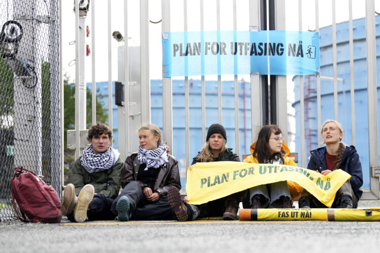 Greta Tunberg na protestu u Norveškoj Foto: Jan Kåre Ness/NTB Scanpix via AP