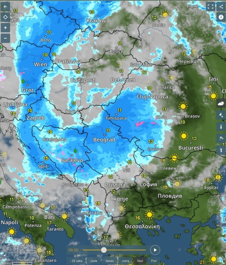 Vremenska prognoza, vreme, grafika, grafikon, upozorenja i najave