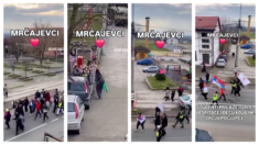 Studente u Mrčajevcima pozdravila deca i vaspitači