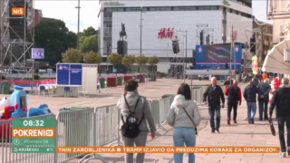 Prostor u centru Niša gde će biti održan skup vladajuće stranke