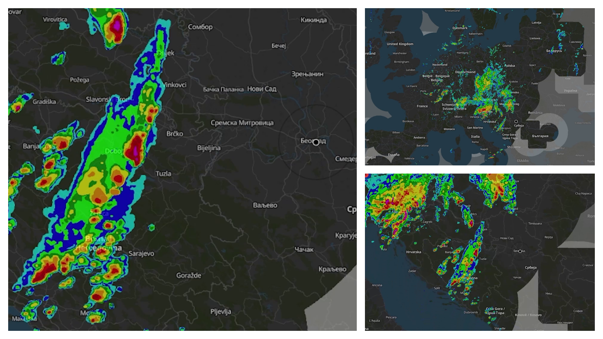Meted Alarm Pogledajte satelitske snimke gde trenutno divlja superćelijska oluja ...