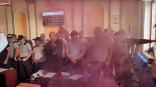 Zaječar, dimna bomba u Skupštini