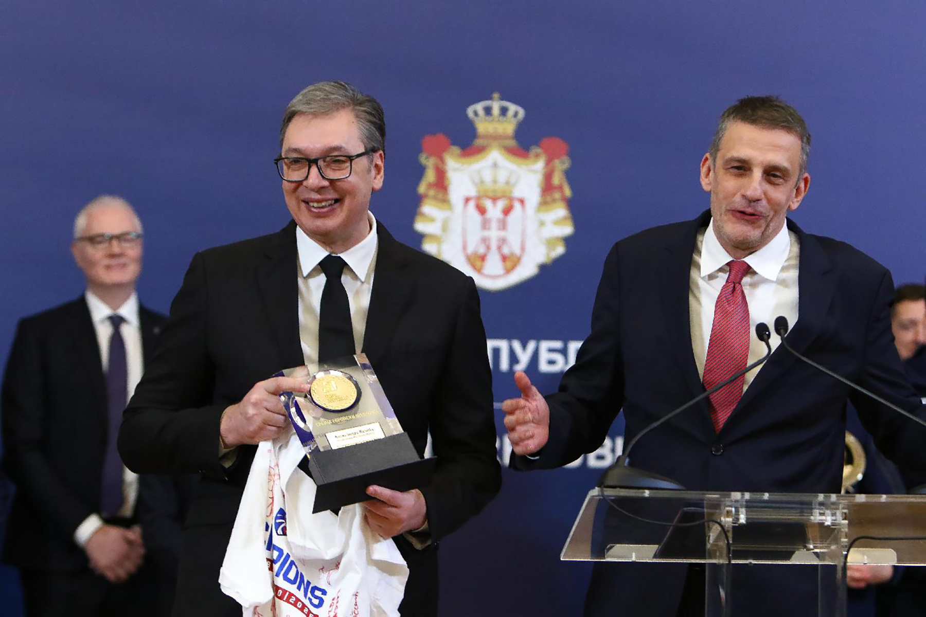 Predsednik Srbije organizovao prijem za vaterpoliste: "Bio sam namćor, nisam očekivao zlato"